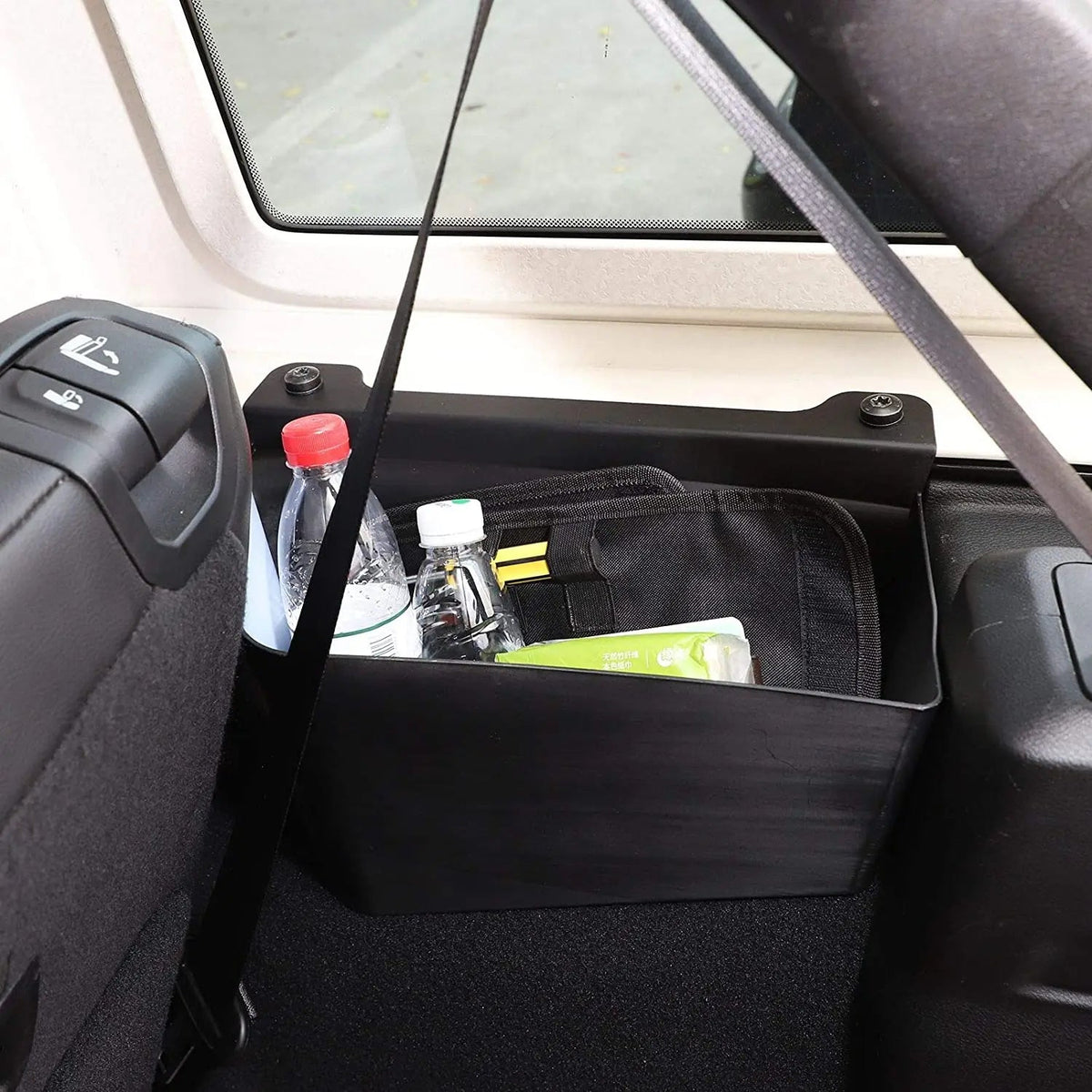 For 2018+ Jeep Wrangler JLU 4Doors Trunk Storage Box Cargo Organizer Tray, Black