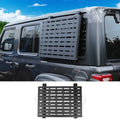 For 2018+ Jeep Wrangler JLU Aluminum Alloy Rear Window Glass Armor & Foldable Table Rack