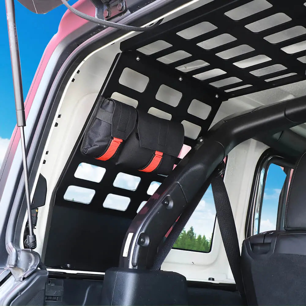 For 2018+ Jeep Wrangler JLU Trunk Top Extension Storage Rack Organizer 4Door