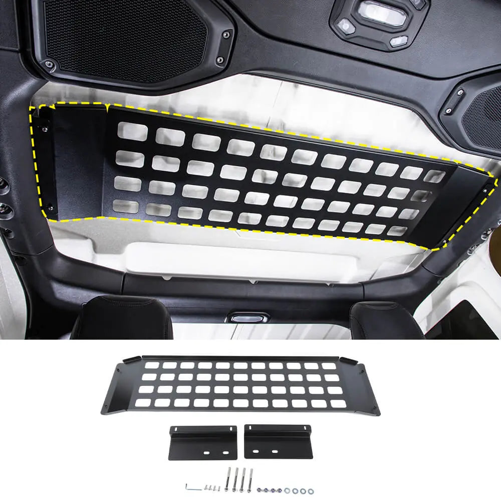 For 2018+ Jeep Wrangler JLU & Gladiator JT 4Door Metal Rear Roof Extension Bracket Rack Luggage Shelf