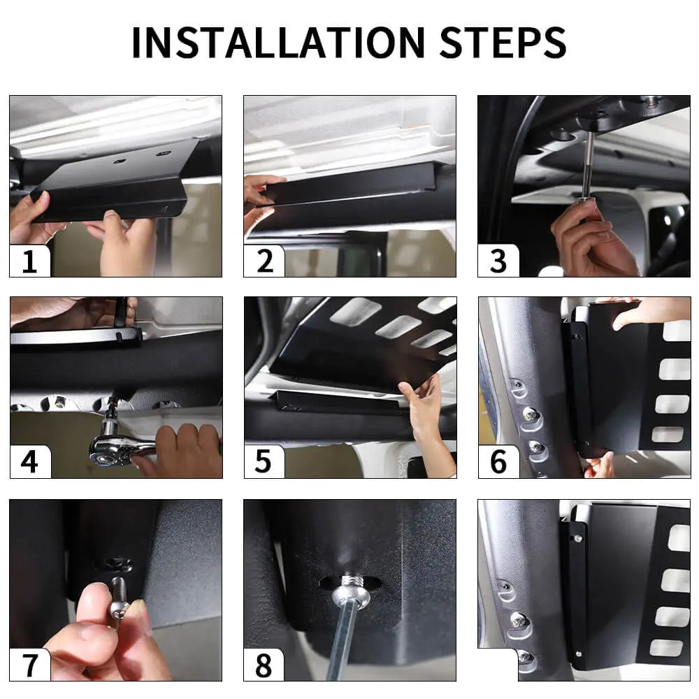 For 2018+ Jeep Wrangler JLU & Gladiator JT 4Door Metal Rear Roof Extension Bracket Rack Luggage Shelf