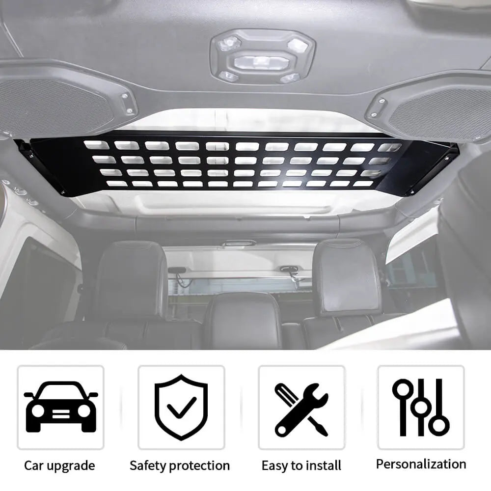 For 2018+ Jeep Wrangler JLU & Gladiator JT 4Door Metal Rear Roof Extension Bracket Rack Luggage Shelf