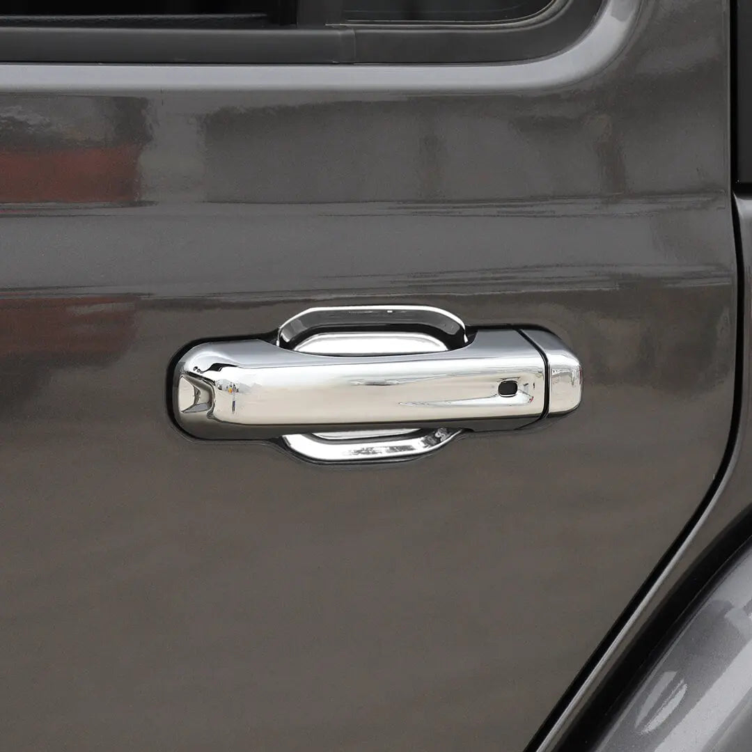 For 2018+ Jeep Wrangler JT Outside Door Bowl Handle Shell Overlay Trim Cover Kit (8 pcs)