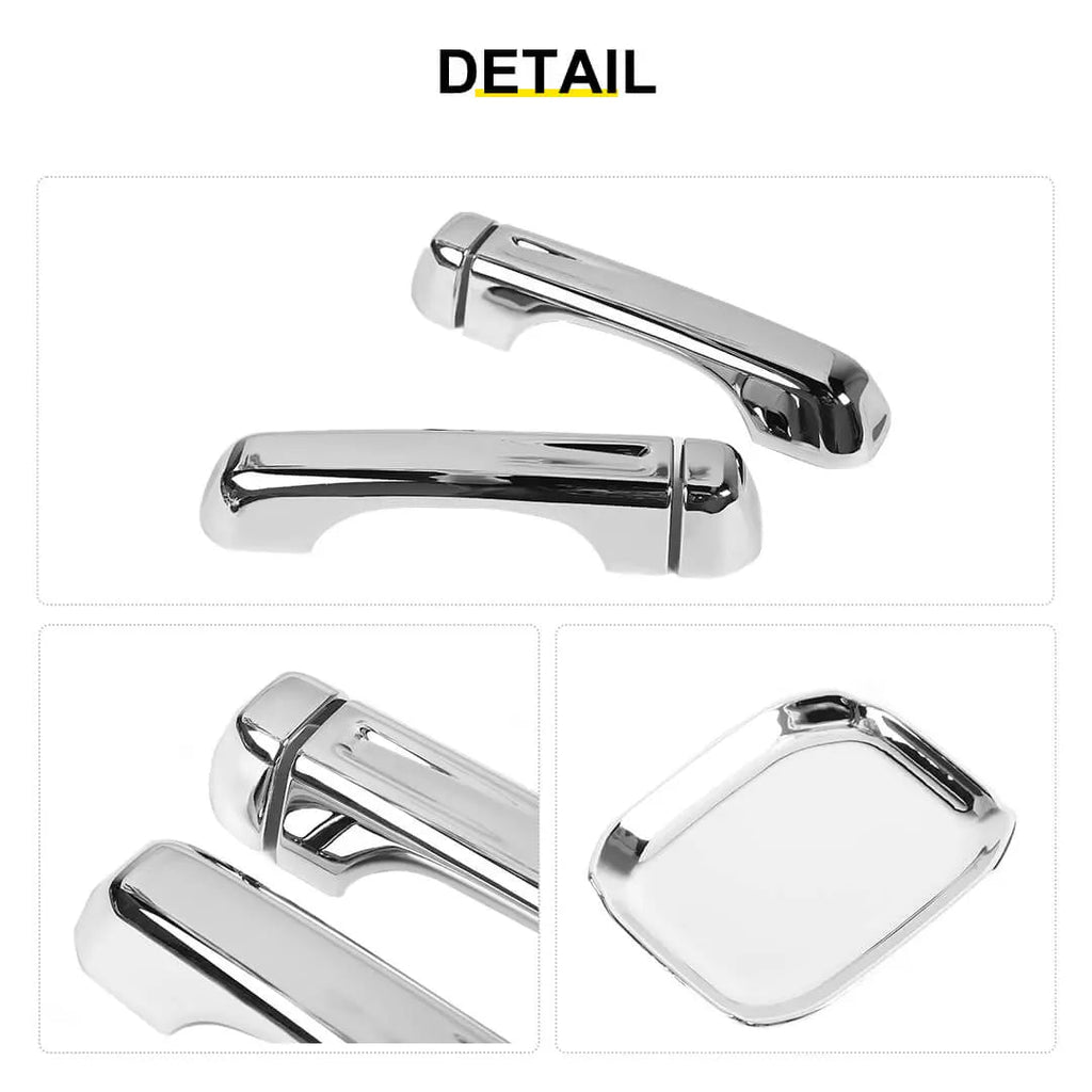 For 2018+ Jeep Wrangler JT Outside Door Bowl Handle Shell Overlay Trim Cover Kit (8 pcs)