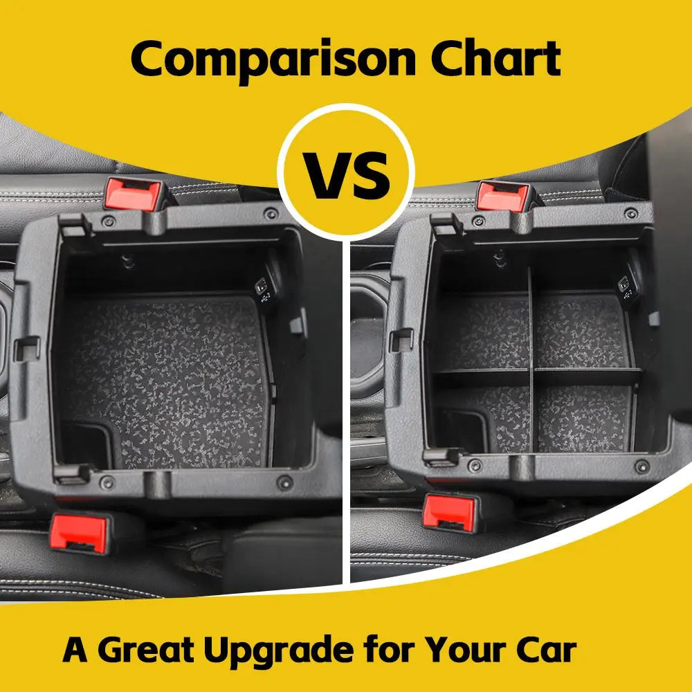 For 2018+ Wrangler JL Gladiator JT Armrest Box Divider and Organizer Storage Partition