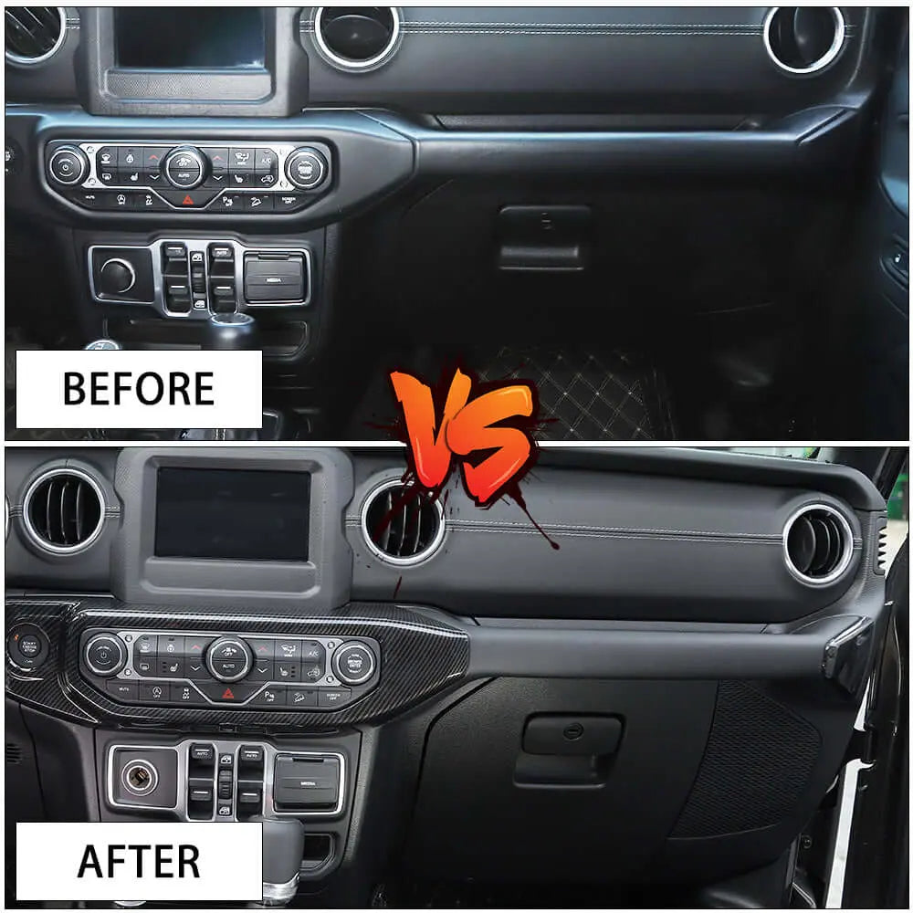 For 2018–2023 Jeep Wrangler JL & Gladiator JT Air Conditioning Switch Panel Cover Trim – Interior Accent