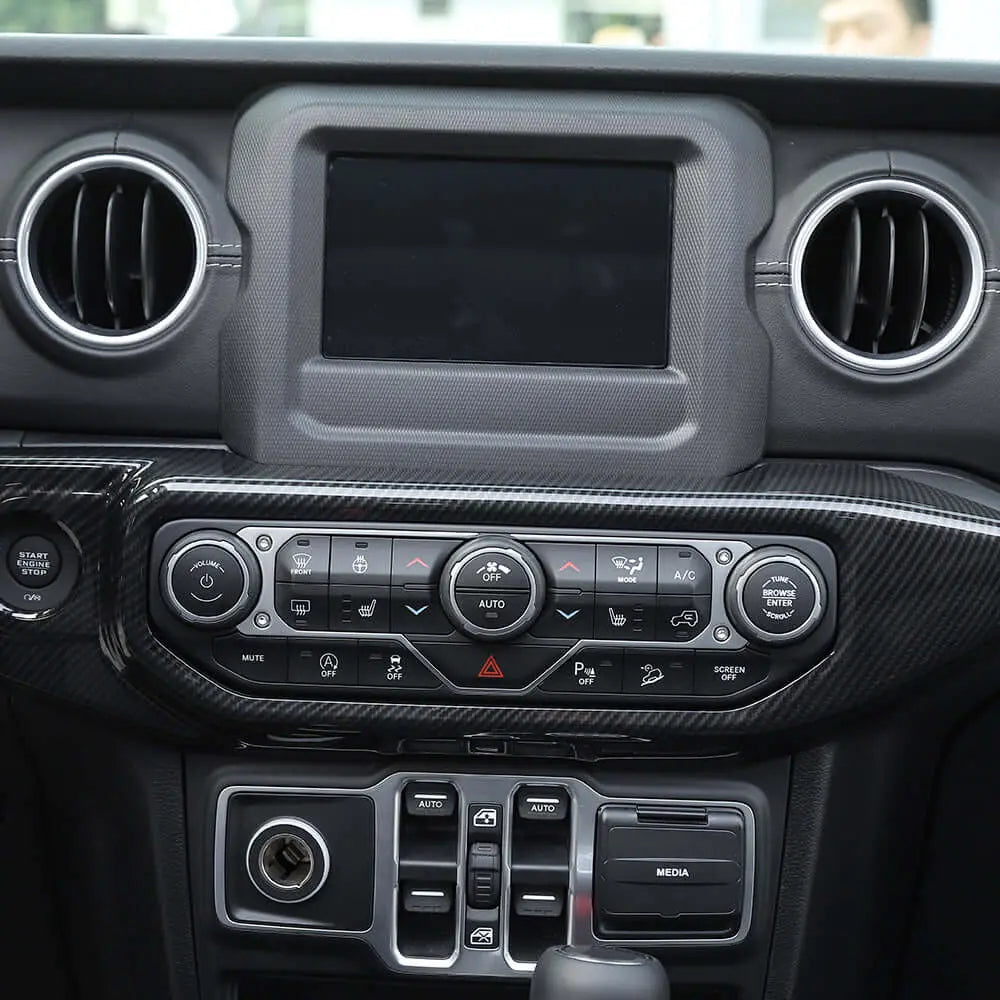 For 2018–2023 Jeep Wrangler JL & Gladiator JT Air Conditioning Switch Panel Cover Trim – Interior Accent