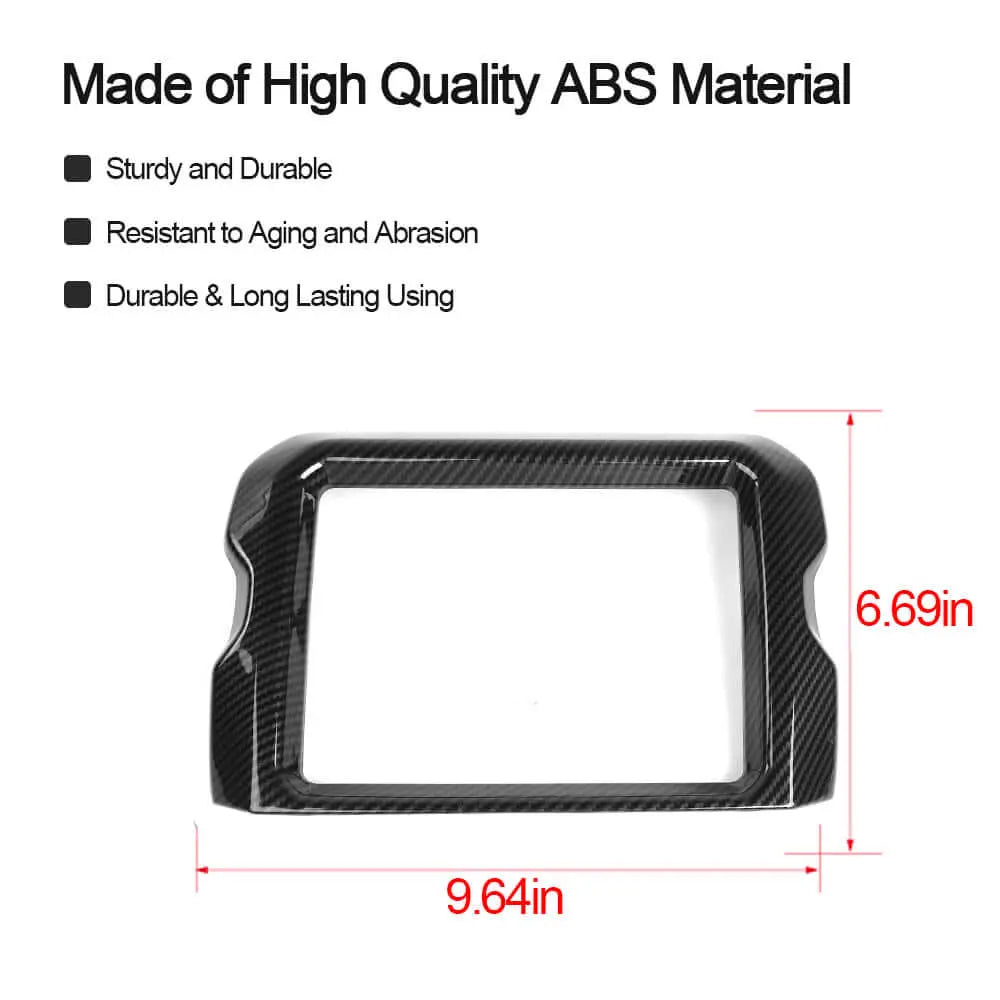 For 2018–2023 Jeep Wrangler JL, JLU & Gladiator JT Rubicon Dashboard Navigation Screen Bezel Trim Cover (Fits 8.4" Display Only)