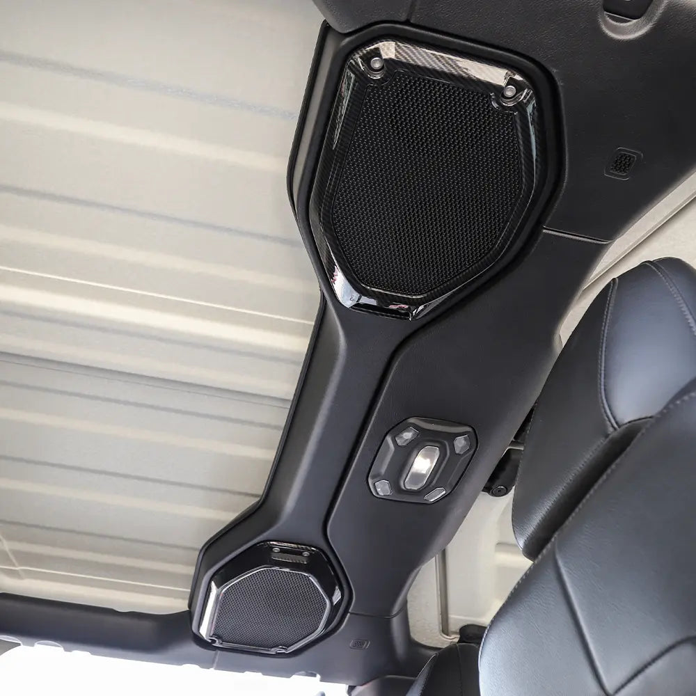 For 2018–2023 Jeep Wrangler JL, JLU & Gladiator JT Top Roof Speaker Ring Trim Cover – Interior Accent