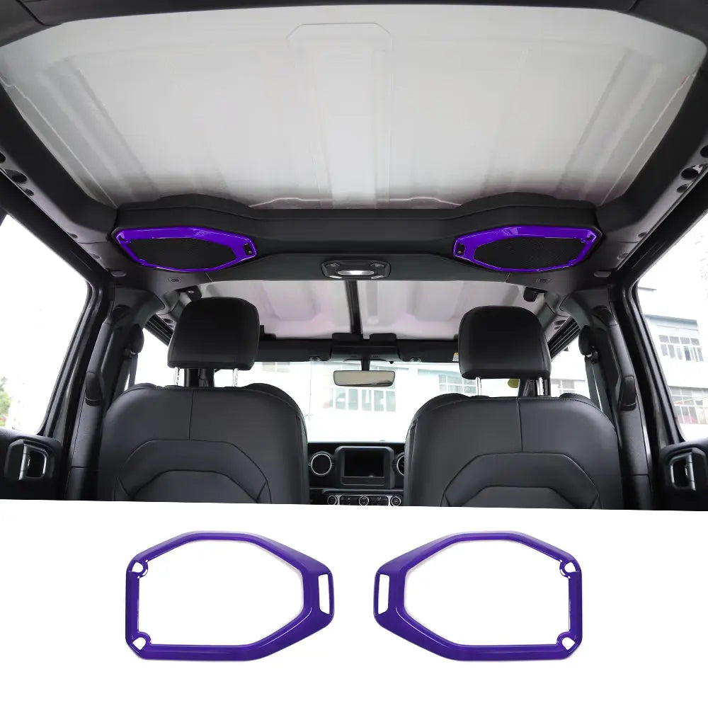 For 2018–2023 Jeep Wrangler JL, JLU & Gladiator JT Top Roof Speaker Ring Trim Cover – Interior Accent