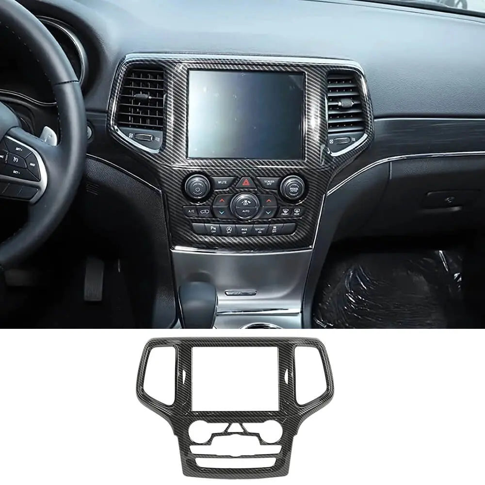 For 2019-2021 Jeep Grand Cherokee WK2 Interior Central Navigation Panel, Center Control GPS Cover Trim