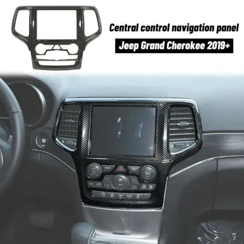 For 2019-2021 Jeep Grand Cherokee WK2 Interior Central Navigation Panel, Center Control GPS Cover Trim