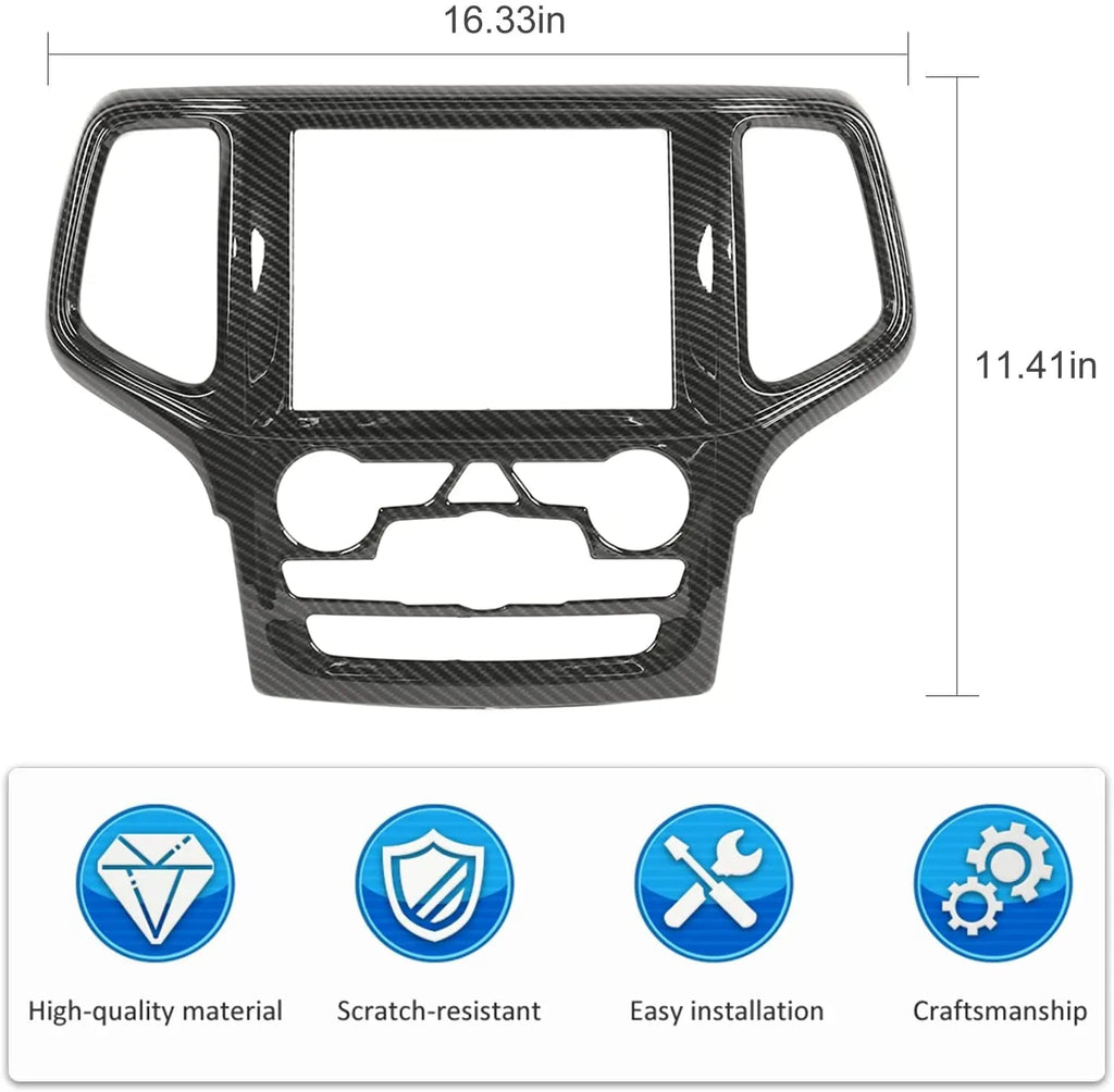 For 2019-2021 Jeep Grand Cherokee WK2 Interior Central Navigation Panel, Center Control GPS Cover Trim
