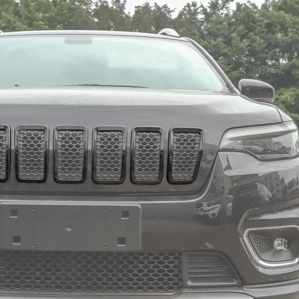 For 2019+ Jeep Cherokee Front Grille Inserts Cover Trim Kit