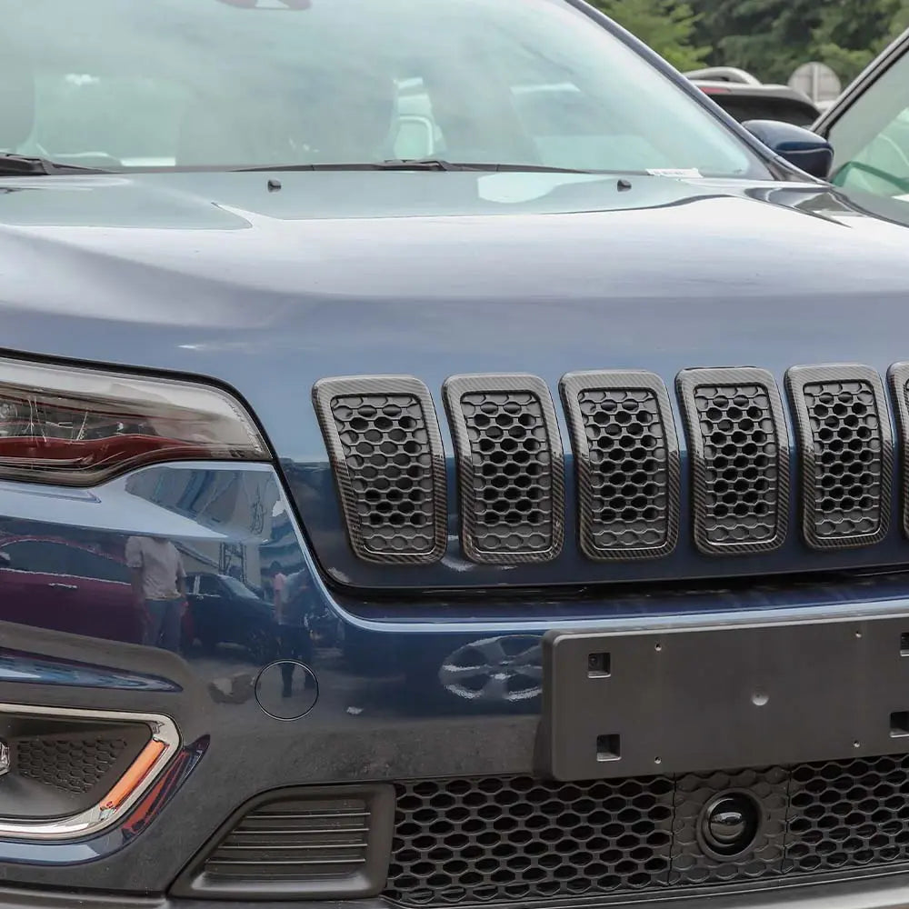 For 2019+ Jeep Cherokee Front Grille Inserts Cover Trim Kit