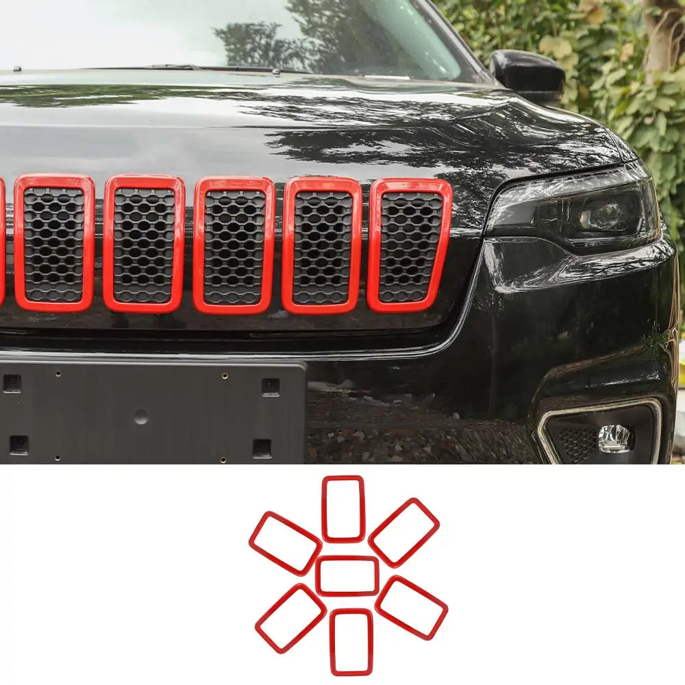 For 2019+ Jeep Cherokee Front Grille Inserts Cover Trim Kit
