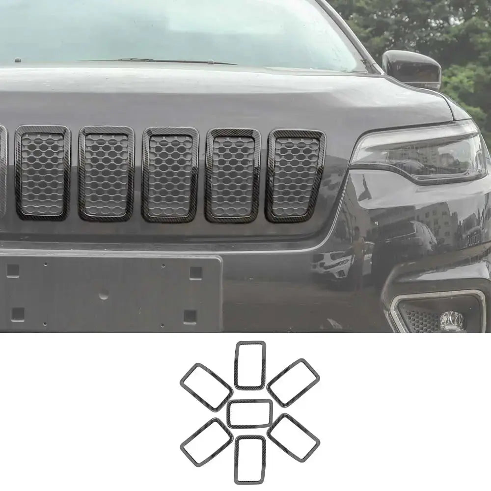 For 2019+ Jeep Cherokee Front Grille Inserts Cover Trim Kit