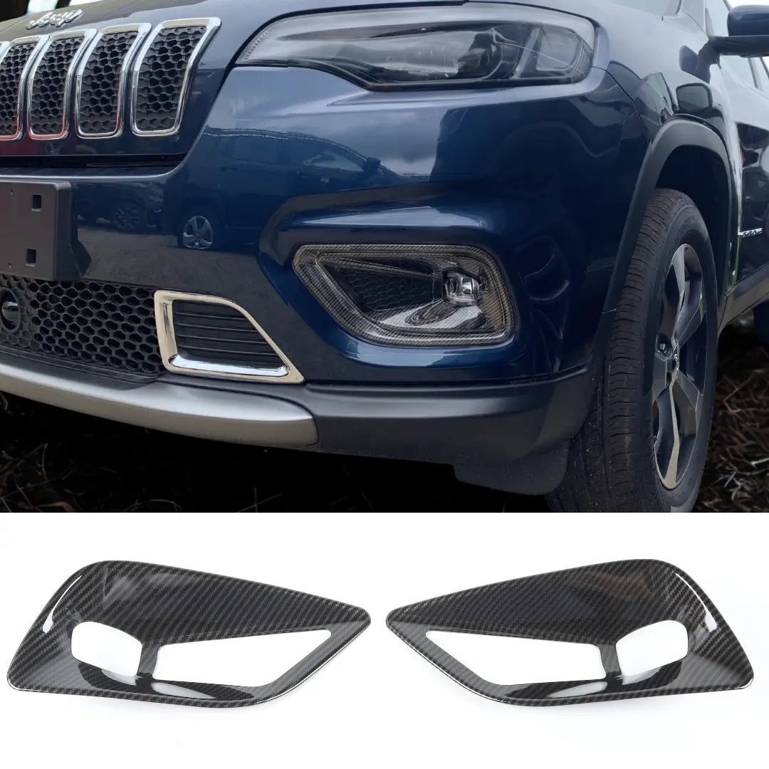 For 2019+ Jeep Cherokee Overland Latitude Limited Front Fog Lamp Light Bezels Trim