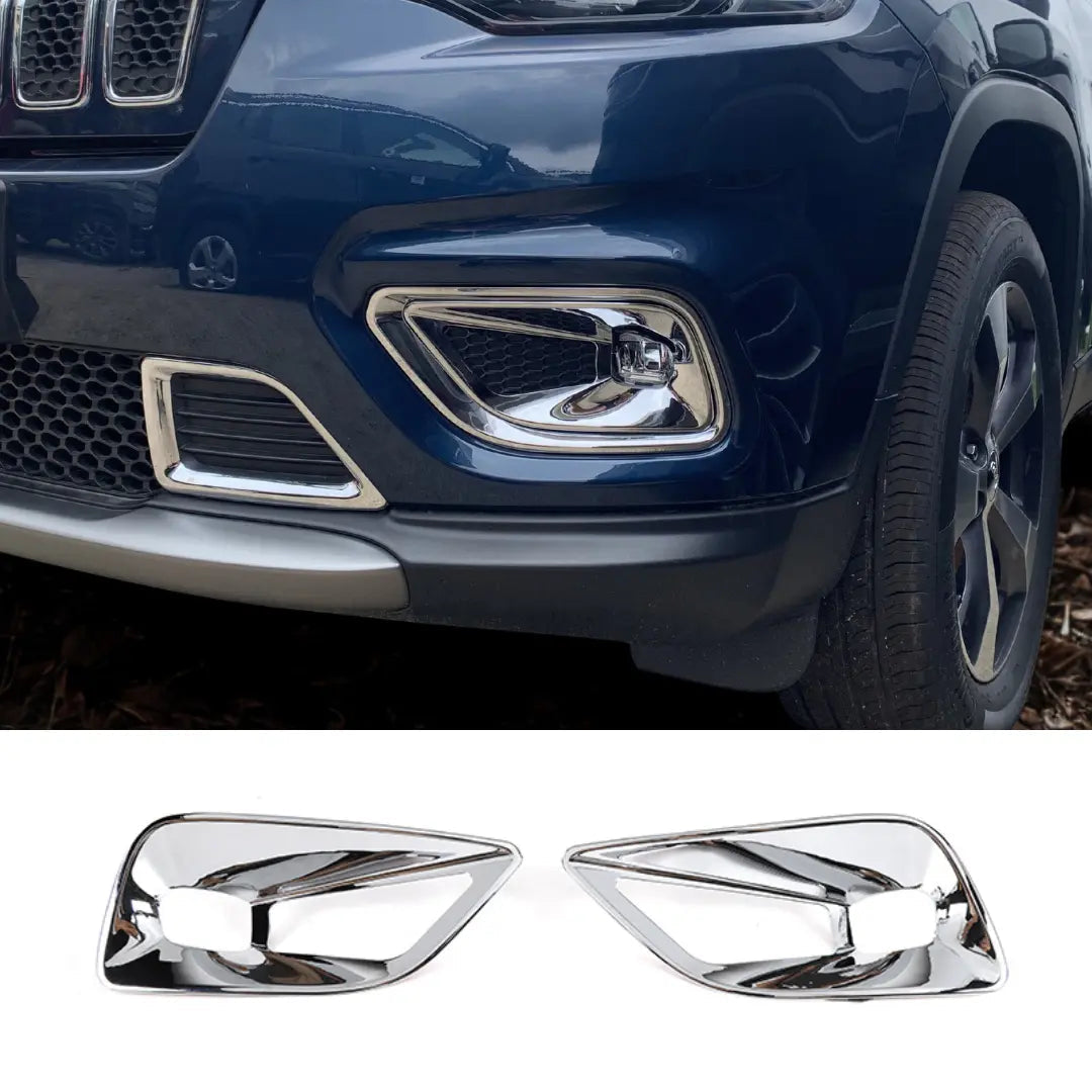 For 2019+ Jeep Cherokee Overland Latitude Limited Front Fog Lamp Light Bezels Trim