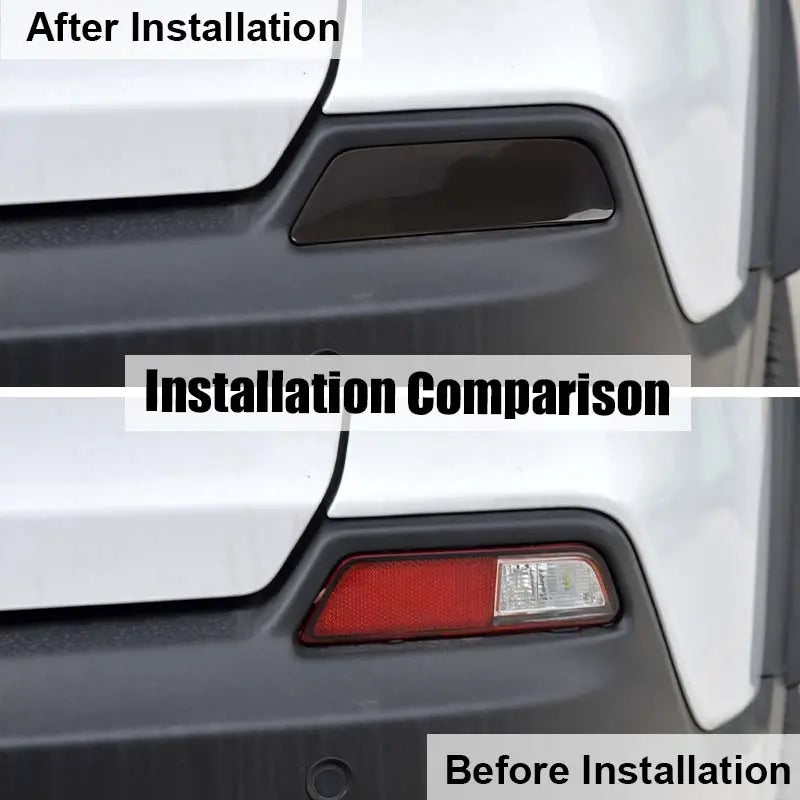 For 2019+ Jeep Cherokee Smoked Rear Fog Light Cover Trim