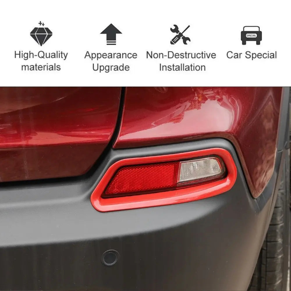 For 2019+ Jeep Cherokee Rear Fog Light Lamp Trim Bezel Decor
