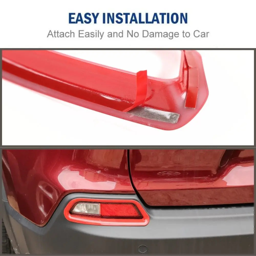 For 2019+ Jeep Cherokee Rear Fog Light Lamp Trim Bezel Decor