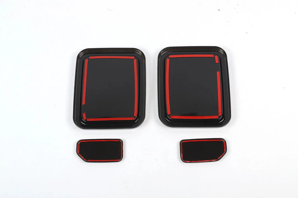 For 2019+ Jeep Gladiator JT Exterior Rear Taillight Halogen Lamp Guard Trim Cover (4 pcs)