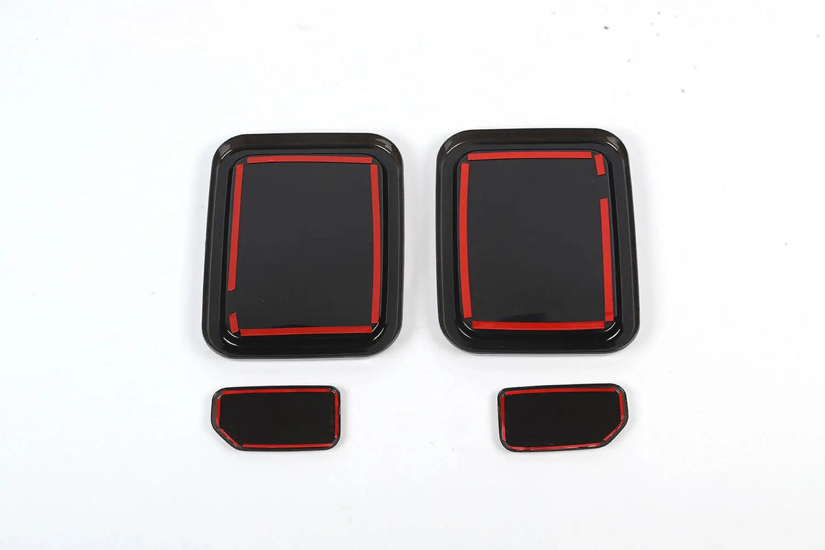 For 2019+ Jeep Gladiator JT Exterior Rear Taillight Halogen Lamp Guard Trim Cover (4 pcs)