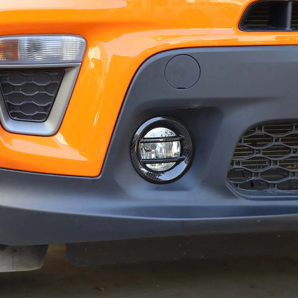 For 2019+ Jeep Renegade 2x Exterior Front Fog Light Lamp Guards Bezel Trim