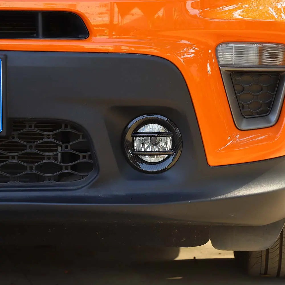 For 2019+ Jeep Renegade 2x Exterior Front Fog Light Lamp Guards Bezel Trim