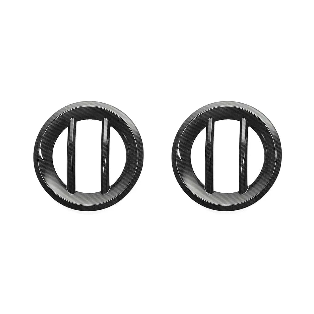 For 2019+ Jeep Renegade 2x Exterior Front Fog Light Lamp Guards Bezel Trim