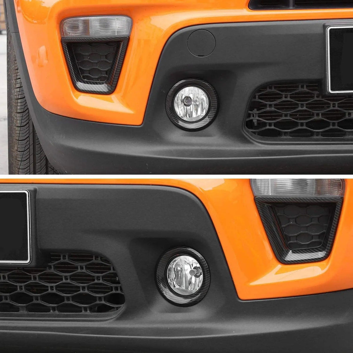 For 2019+ Jeep Renegade ABS Front Fog Light Lamp Ring Bezels Trim