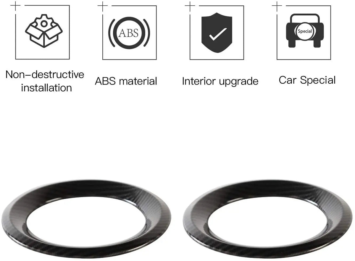 For 2019+ Jeep Renegade ABS Front Fog Light Lamp Ring Bezels Trim