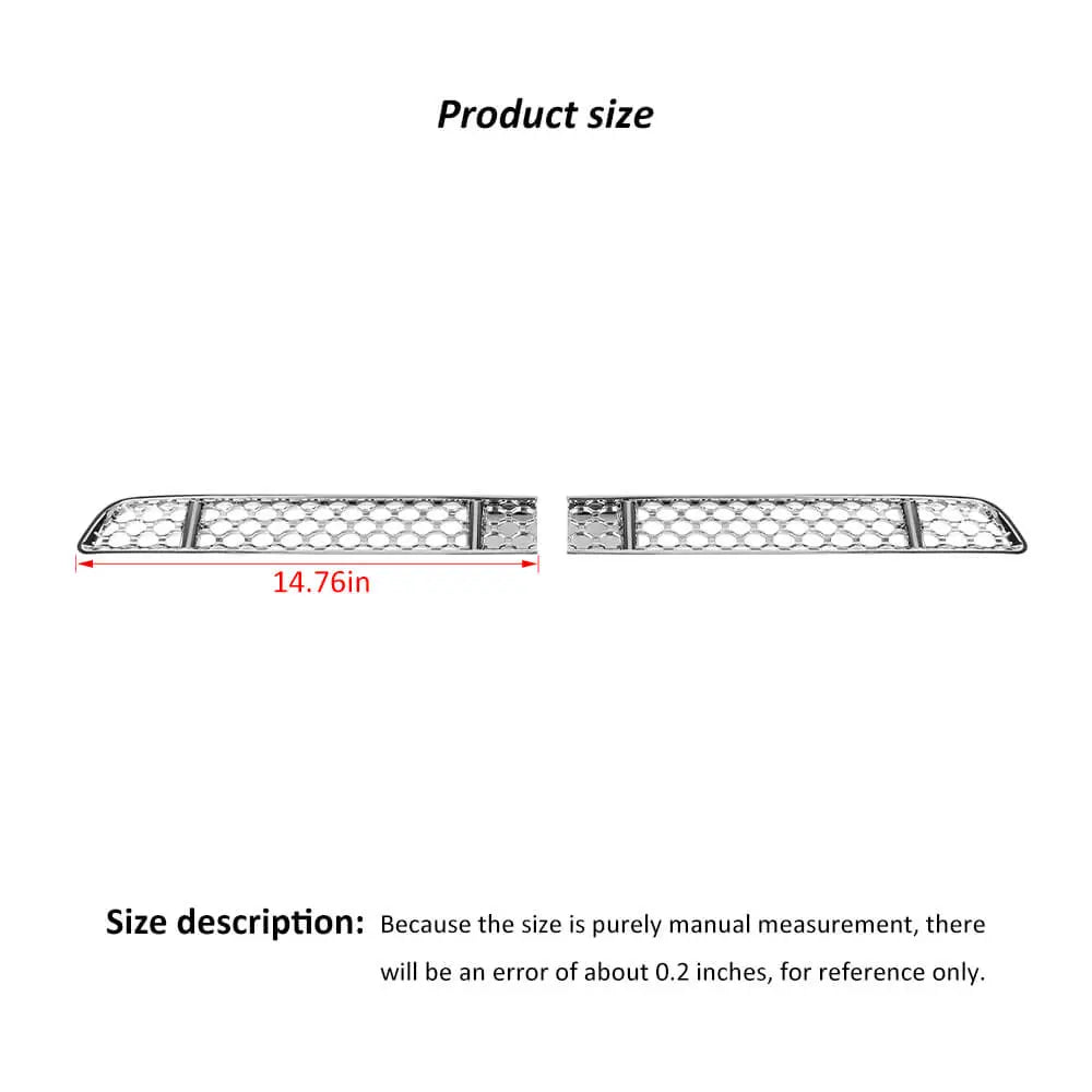 For 2019+ Jeep Renegade Front Face Grille Insect Mesh Net Decor Cover Chrome