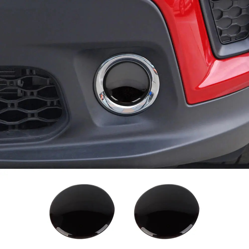 For 2019+ Jeep Renegade Front Fog Light Lamp Covers Trim Decor Smoked Black