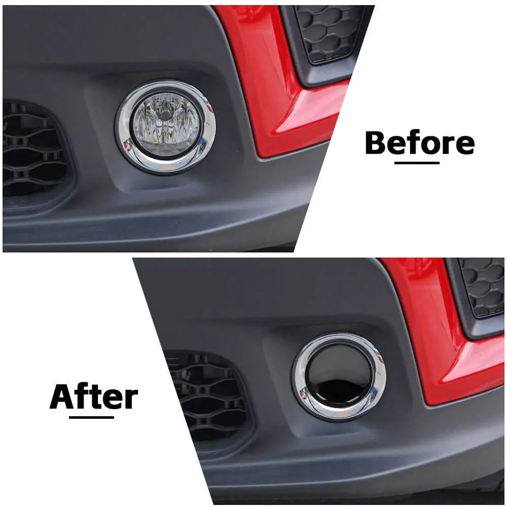 For 2019+ Jeep Renegade Front Fog Light Lamp Covers Trim Decor Smoked Black
