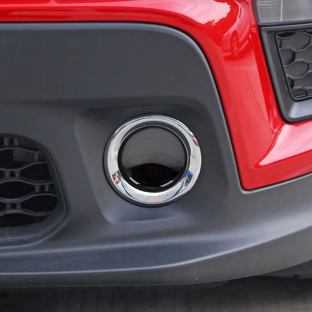 For 2019+ Jeep Renegade Front Fog Light Lamp Covers Trim Decor Smoked Black