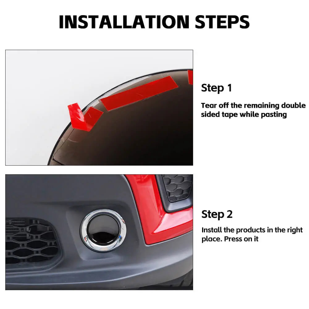For 2019+ Jeep Renegade Front Fog Light Lamp Covers Trim Decor Smoked Black