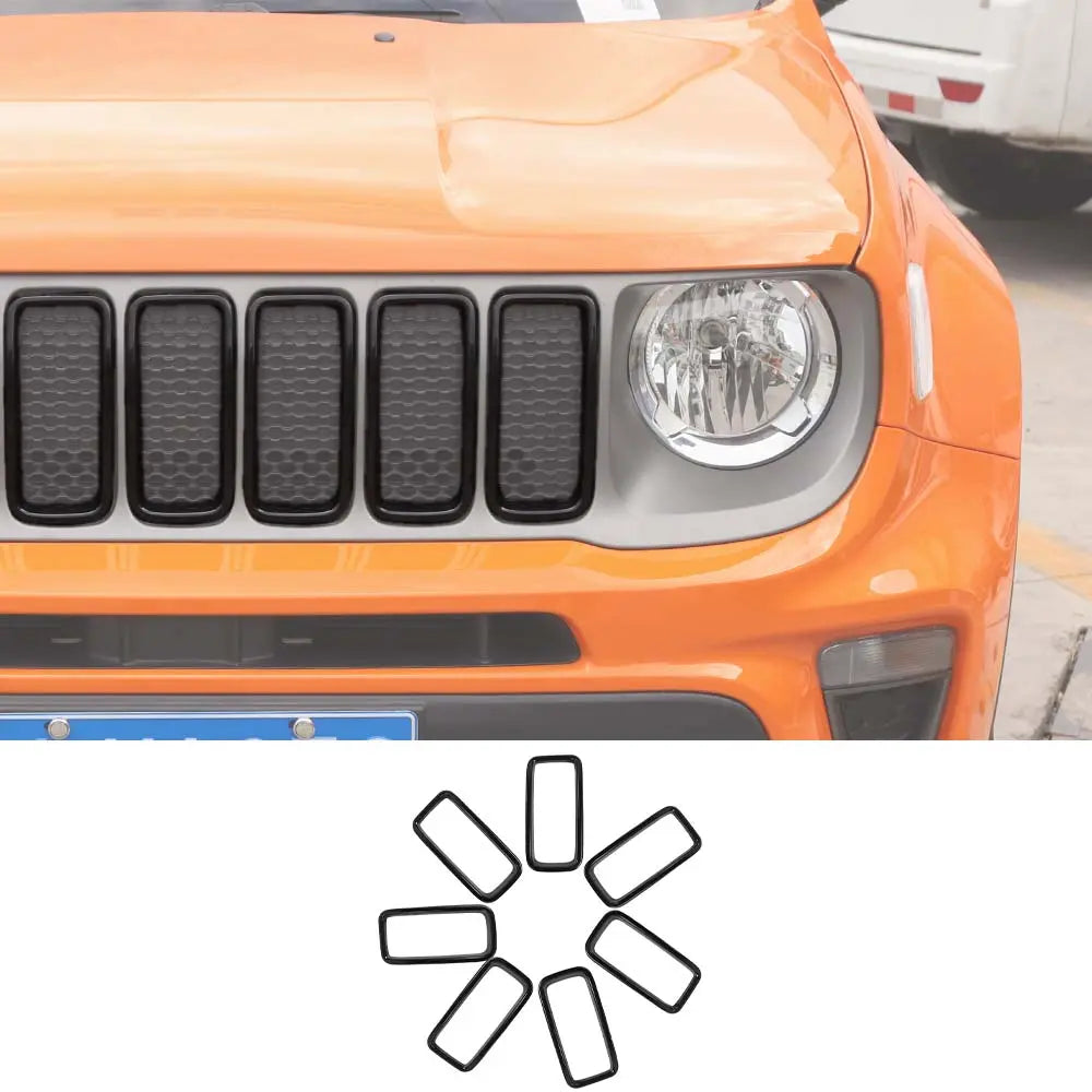 For 2019+ Jeep Renegade Front Grille Inserts Cover Trim Kit