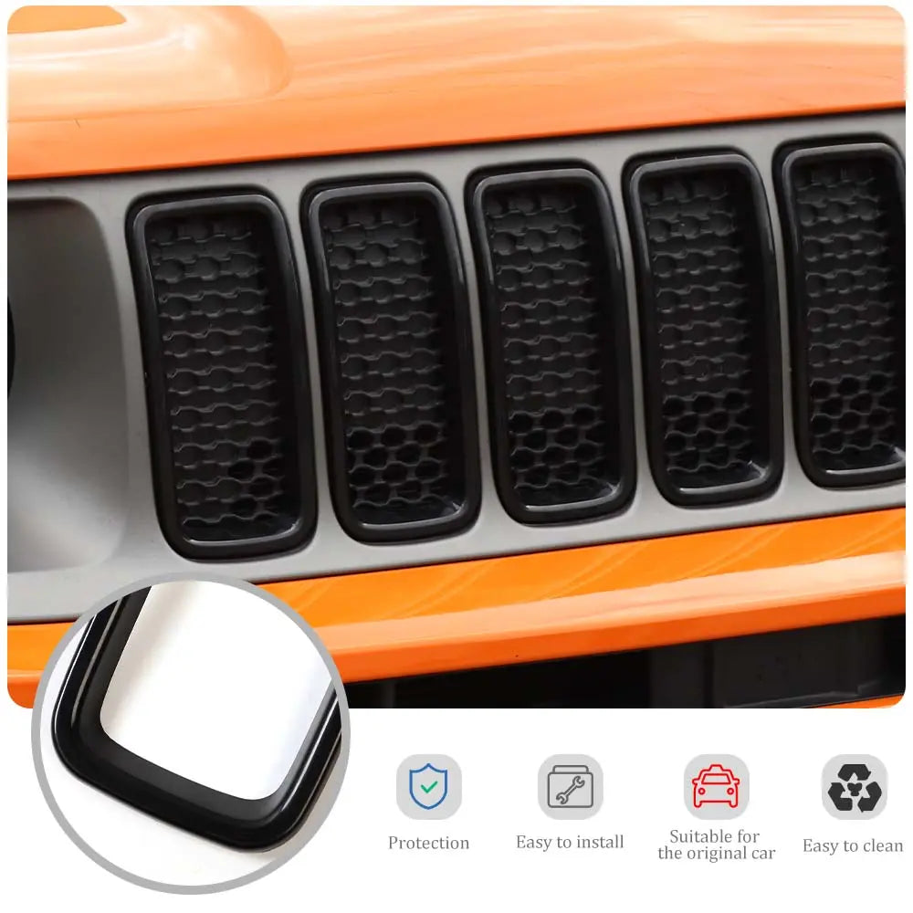 For 2019+ Jeep Renegade Front Grille Inserts Cover Trim Kit
