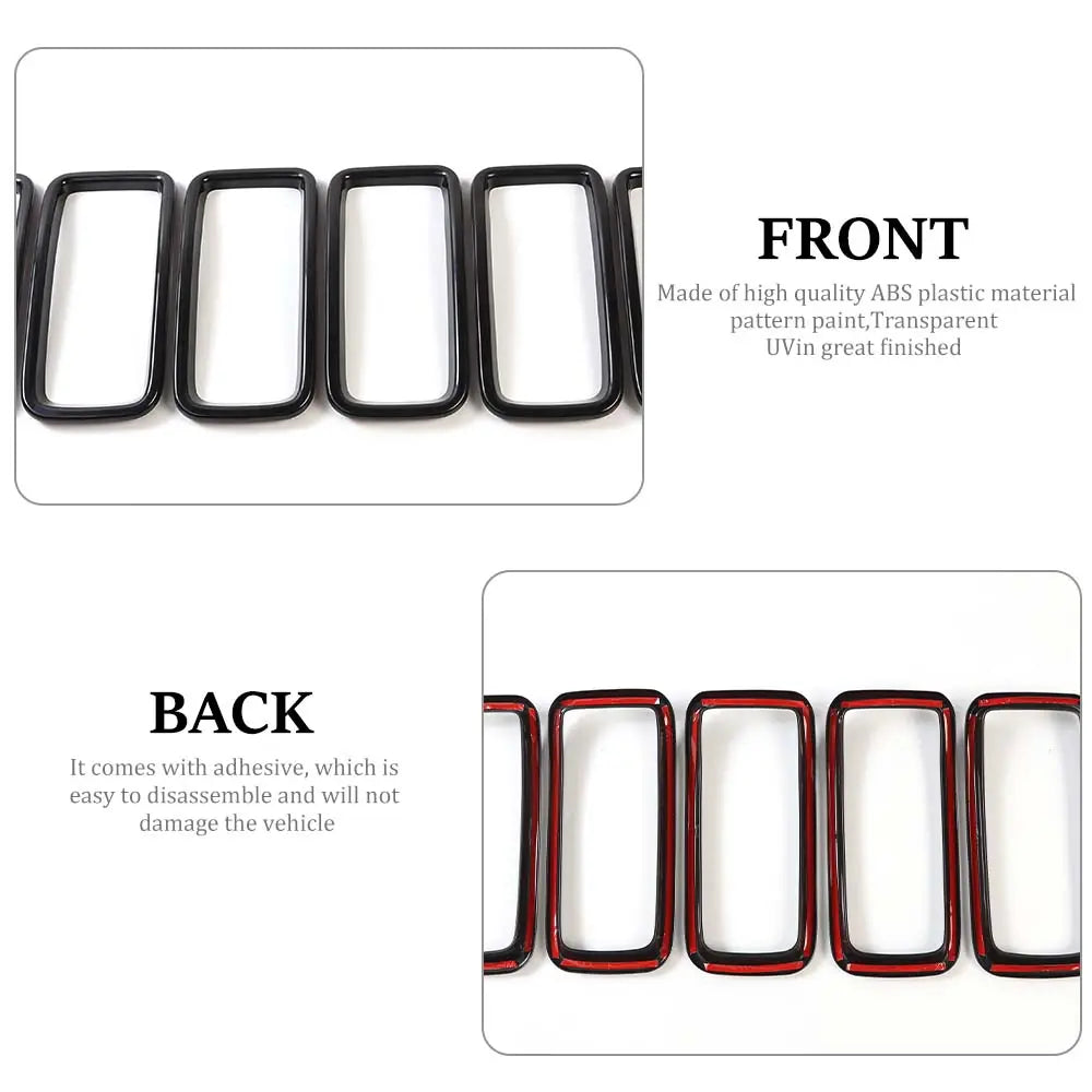 For 2019+ Jeep Renegade Front Grille Inserts Cover Trim Kit