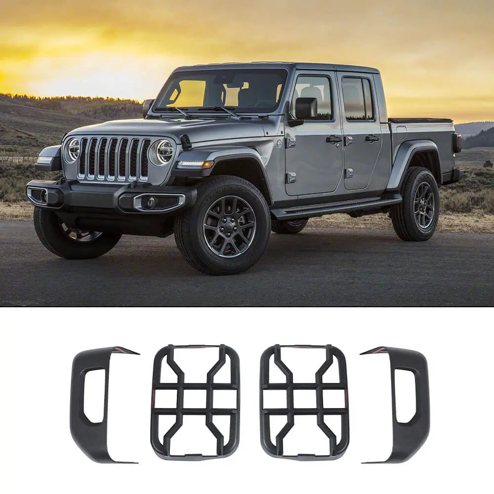 For 2020+ Gladiator JT Exterior Taillight Rear Lamp Protection Guard Trim