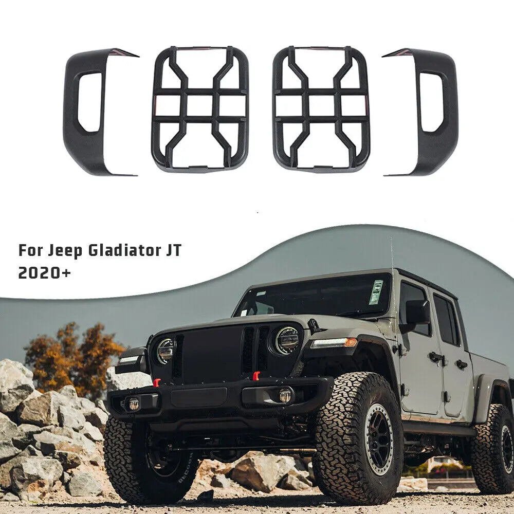 For 2020+ Gladiator JT Exterior Taillight Rear Lamp Protection Guard Trim