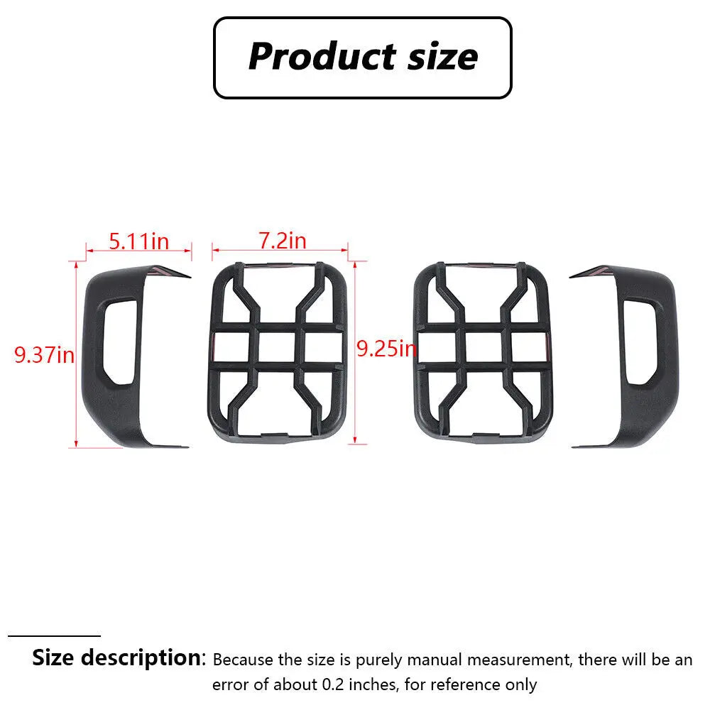 For 2020+ Gladiator JT Exterior Taillight Rear Lamp Protection Guard Trim