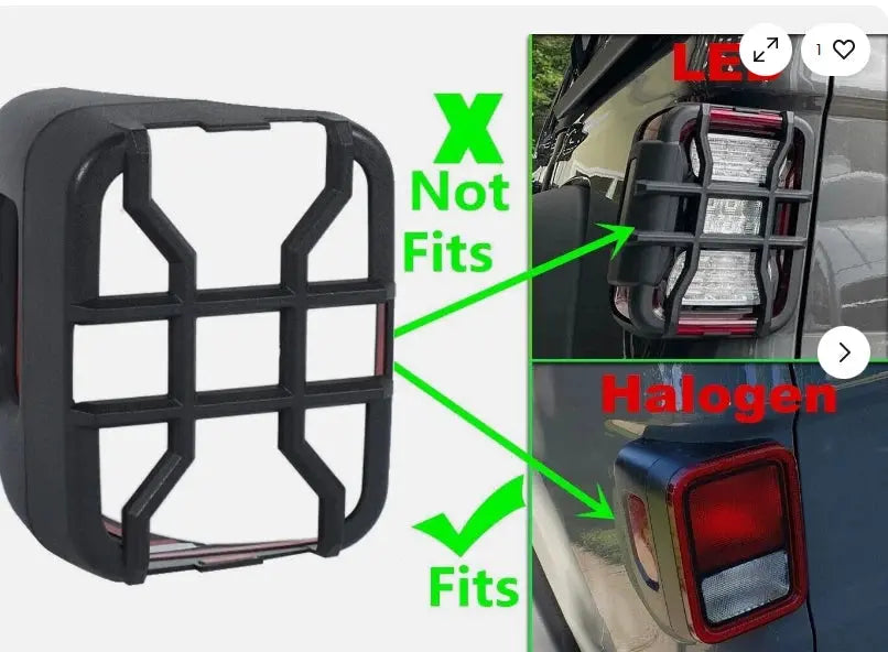For 2020+ Gladiator JT Exterior Taillight Rear Lamp Protection Guard Trim