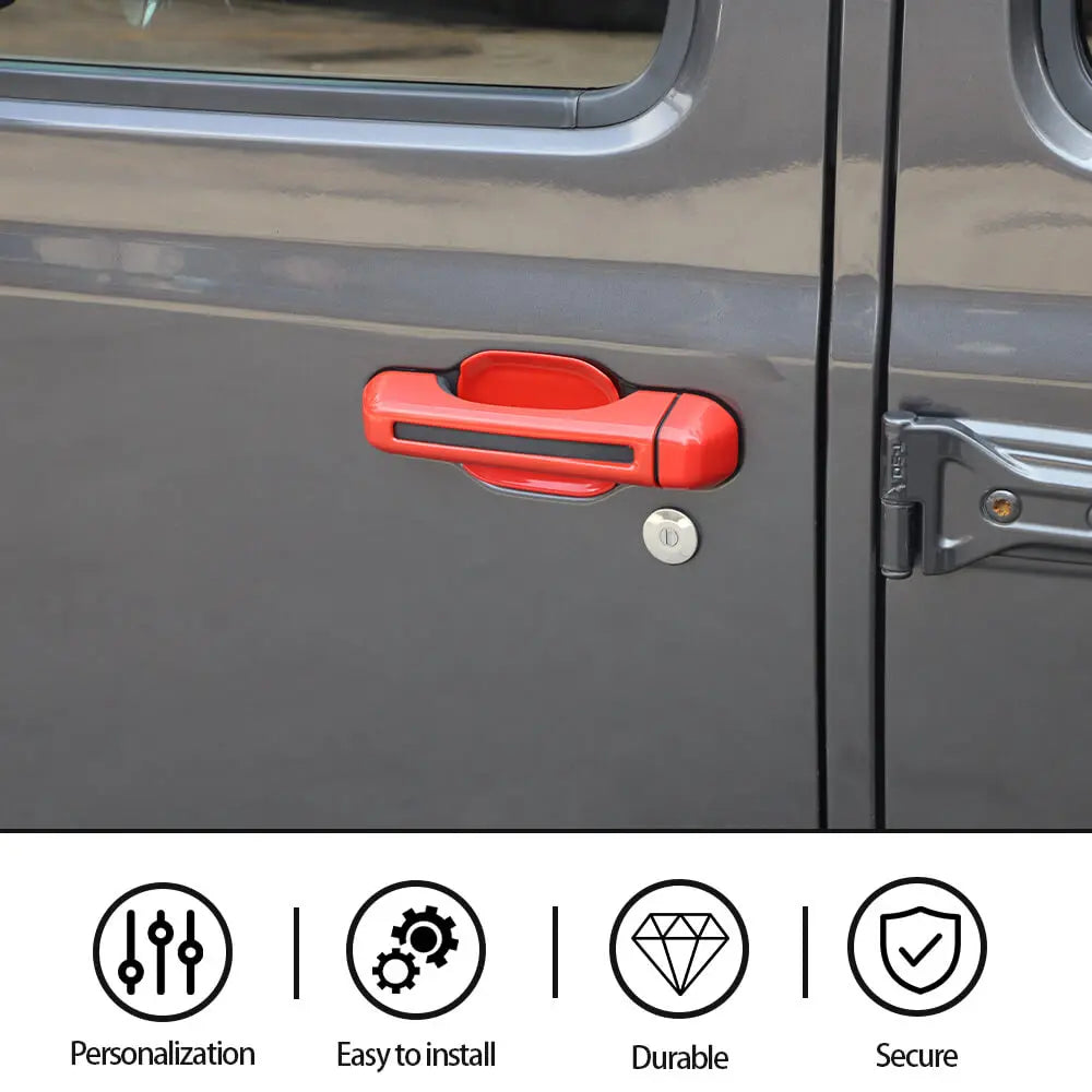 For 2020+ Jeep Gladiator JT Door Handle Shell Cover Door Bowl Trim Kit