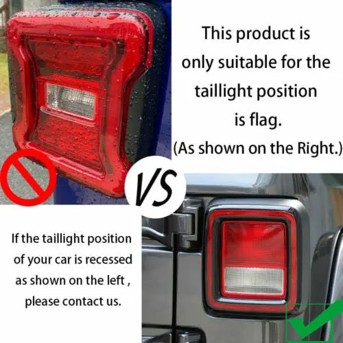 For 2020+ Jeep Gladiator JT Rear Lamp Taillight Trim Guard
