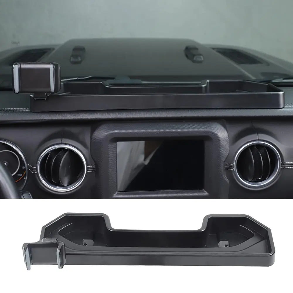 For 2021-2023 Jeep Wrangler JL JLU Gladiator JT 4XE Dashboard Phone Holder with Storage Tray