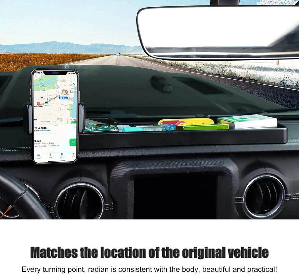 For 2021-2023 Jeep Wrangler JL JLU Gladiator JT 4XE Dashboard Phone Holder with Storage Tray