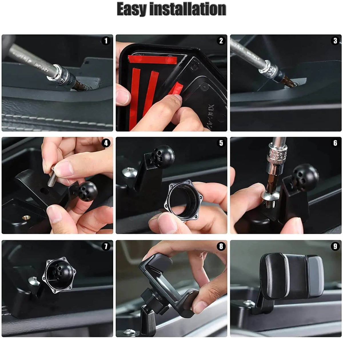 For 2021-2023 Jeep Wrangler JL JLU Gladiator JT 4XE Dashboard Phone Holder with Storage Tray